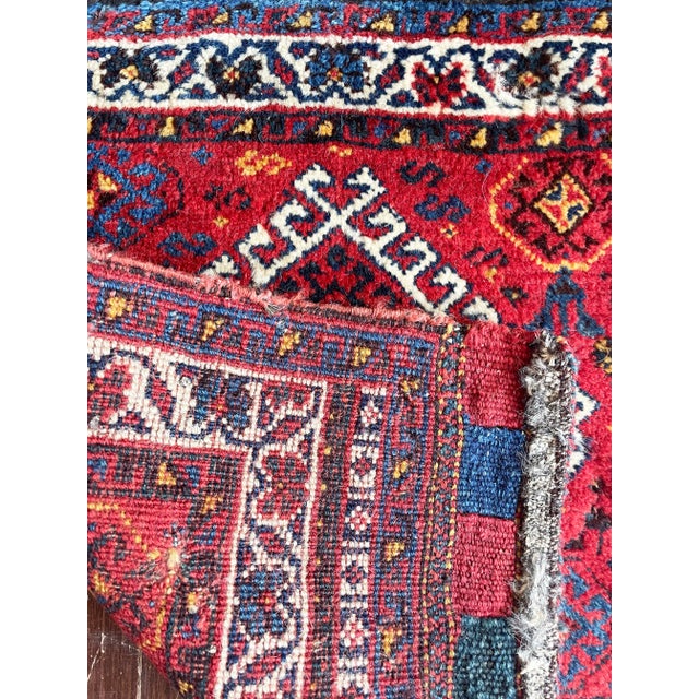 Antique Qashqai Persian Rug/Bag For Sale - Image 4 of 9