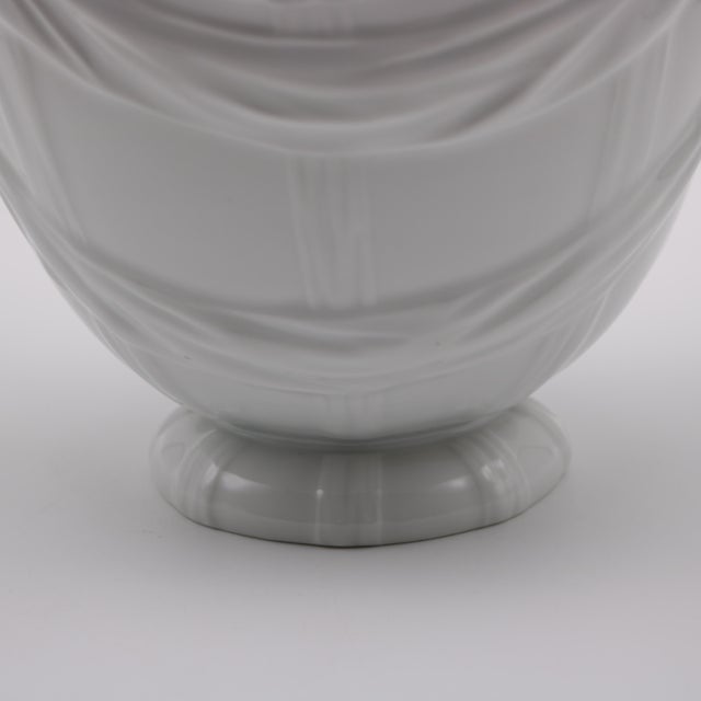 Pair KPM Porcelain Vases "Ribbon" Germany circa 1960 For Sale - Image 10 of 18