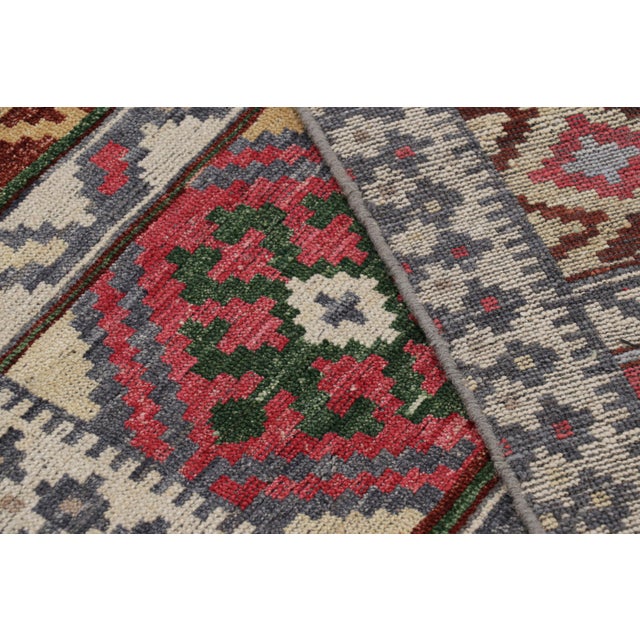 Textile Rug & Kilim’s Tribal Style Rug With Polychromatic Geometric Patterns For Sale - Image 7 of 7