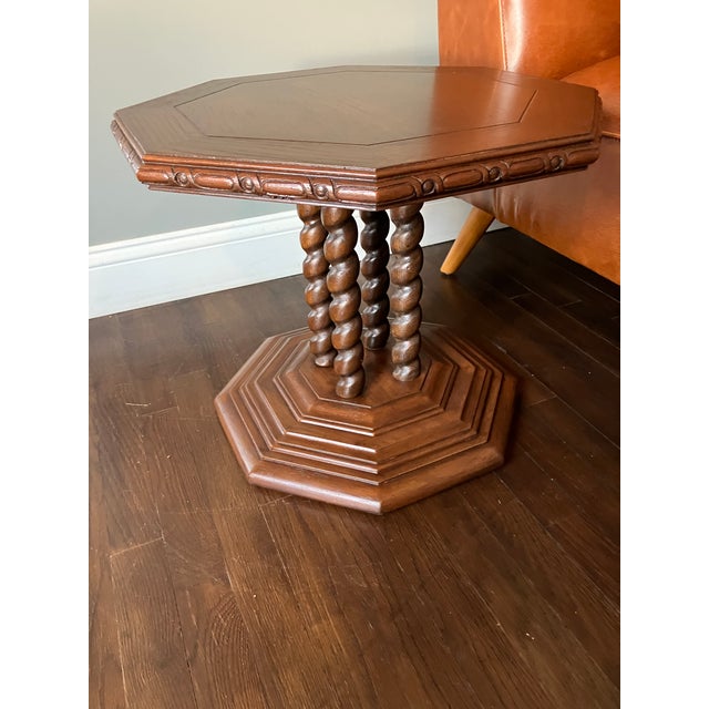 Mediterranean Vintage Lane Pair of Tables For Sale - Image 3 of 7