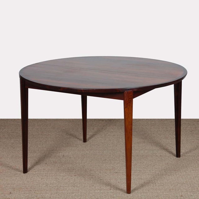Brown Scandinavian Dining Table by Henry Rosengren Hansen for Brande Møbelindustri, 1960 For Sale - Image 8 of 14