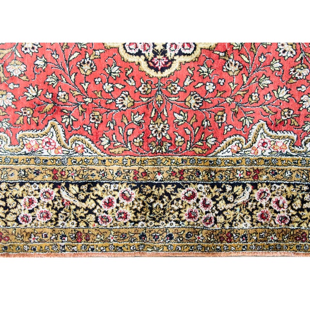 Persian Late 20th Century Persian Silk Qum Rug For Sale - Image 3 of 13