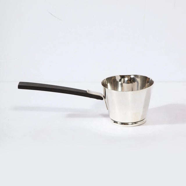 Modernist Sterling Silver Sauce Boat With Ebony Handle by Allan Adler For Sale - Image 10 of 12