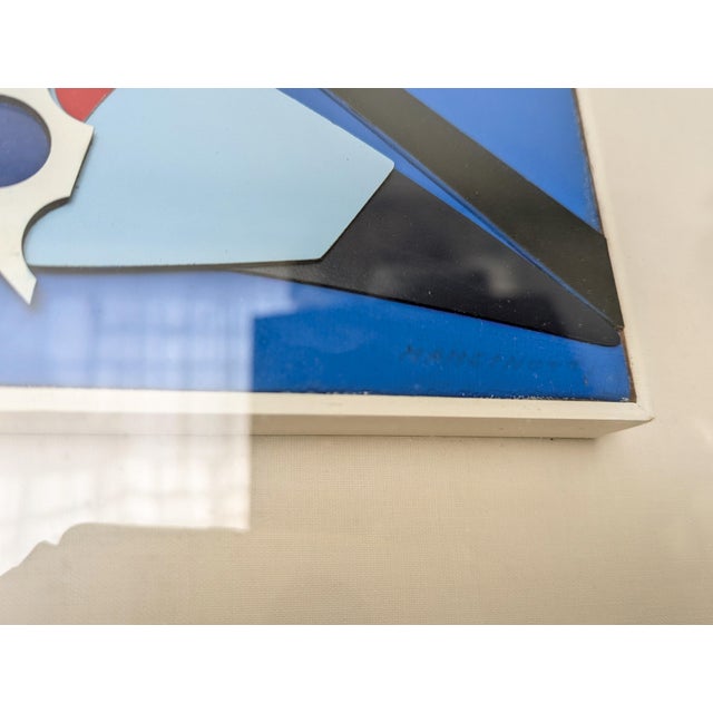 Bruno Mancinotti, Italian Abstract Composition, 1970s, Mixed Media For Sale - Image 6 of 11