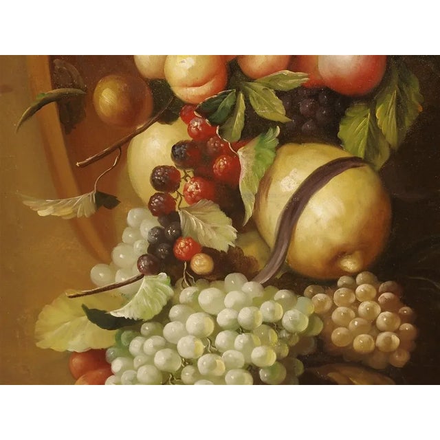 Tall Antique Italian Still Life Paintings, Circa 1900 - A Pair For Sale - Image 10 of 13