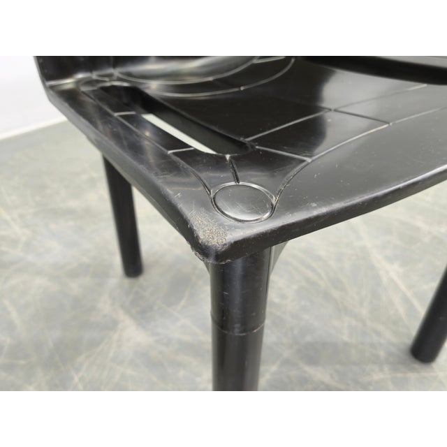 Black Model 4870 Chairs attributed to Anna Castelli Ferrieri for Kartell, 1980s, Set of 4 For Sale - Image 8 of 13