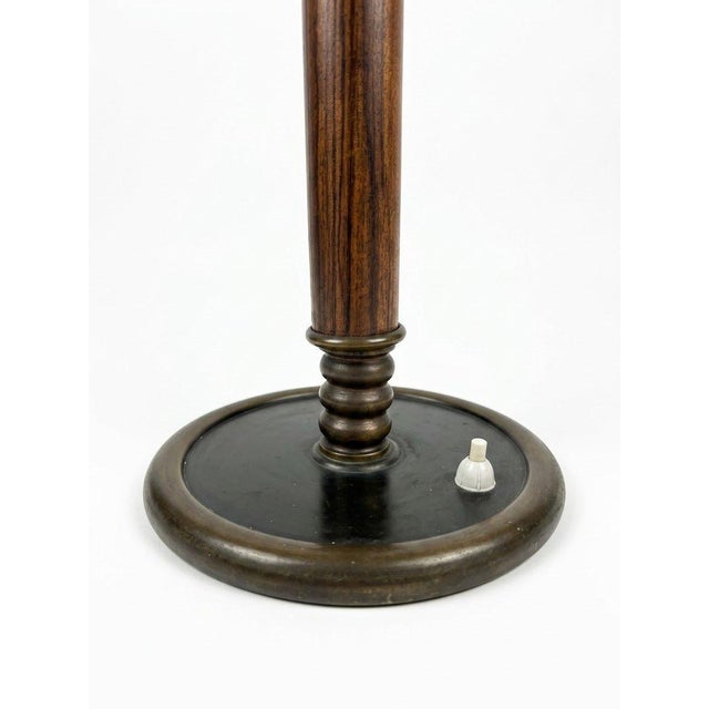 Vintage Danish Table Lamp in Teak, Brass and Rope, 1960s For Sale - Image 3 of 8