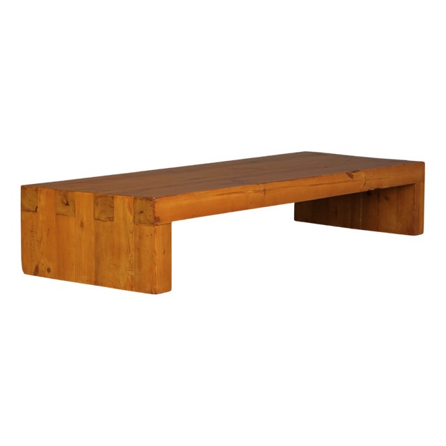 Low Pine Coffee Table in the style of Charlotte Perriand, France, 1960s For Sale