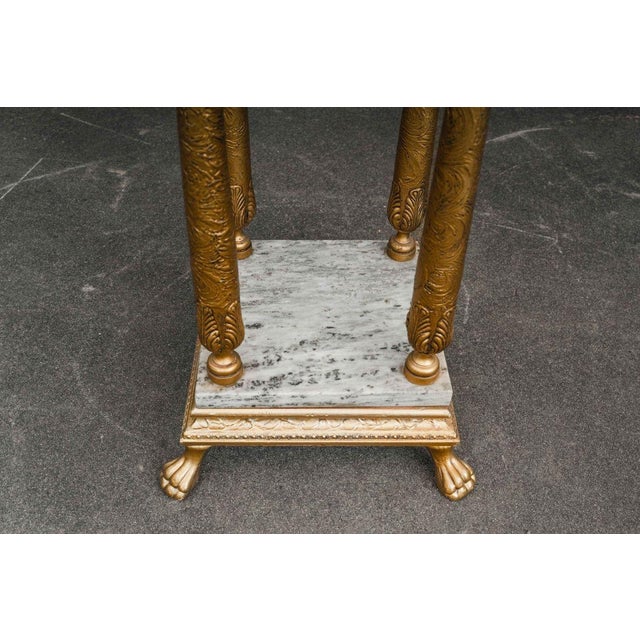 Antique-Style Flower Pedestal with Marble For Sale - Image 15 of 18
