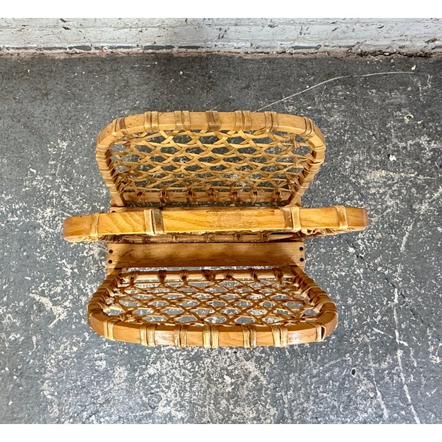 Wood Mid 20th Century Snowshoe Magazine Rack For Sale - Image 7 of 9