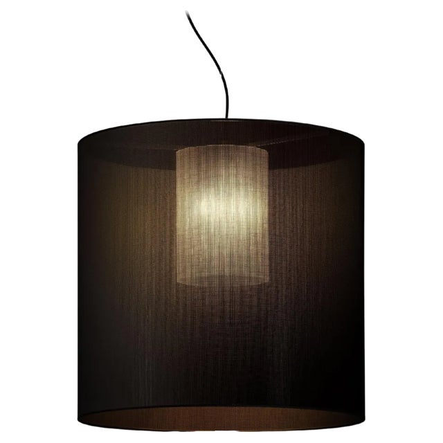 Black Moaré L Pendant Lamp by Antoni Arola For Sale