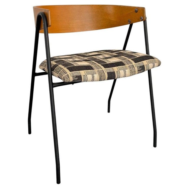1960s 1960s Mid-Century Modern Wrought Iron Bentwood Compass Chair For Sale - Image 5 of 7