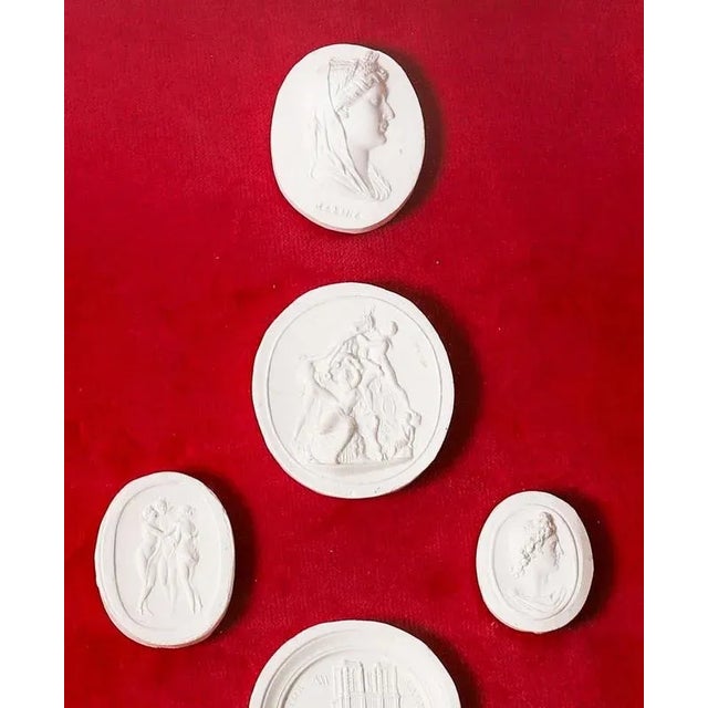 Antique Framed Grand Tour Intaglios by Giovanni Liberotti, 19th Century, Set of 2 For Sale - Image 4 of 12