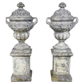 Vases on Pedestals, 1950s For Sale