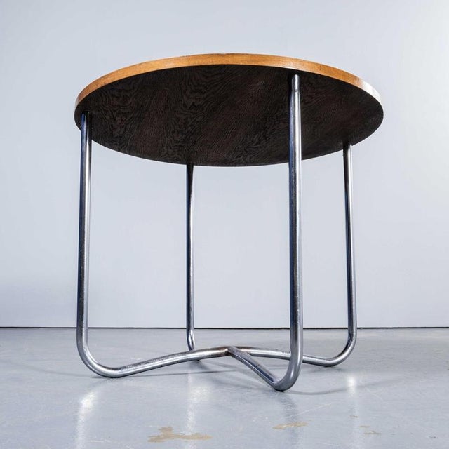 Mid-Century Round Side Table, 1950s For Sale - Image 4 of 9