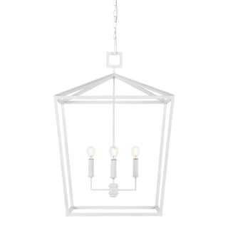 Currey & Company Denison White Grande Chandelier For Sale