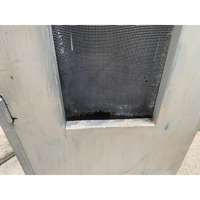 Antique Primitive Screened Pie Safe Painted Jelly Cupboard For Sale - Image 11 of 17