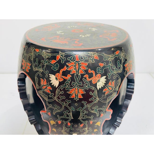 1960s 1960s Black Lacquered Chinese Side Tables - Set of 2 For Sale - Image 5 of 9