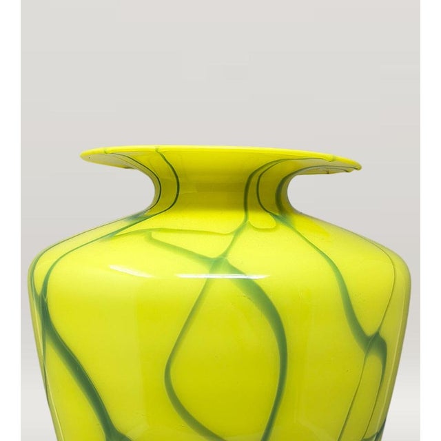 Green Large Mid-Century Modern Murano Glass Statement Vase by Dogi, 1960s For Sale - Image 8 of 10