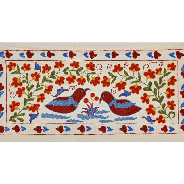 Vintage Suzani from Samarkand, circa 1900s. Dimension; 19.7'' x 39" inches /50 x 98 cm / 1'6'' x 3'2'' Material: 100%...