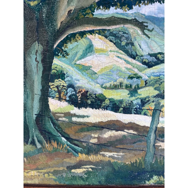 Californian Impressionist Signed Plain Air Landscape Painting. For Sale In West Palm - Image 6 of 8