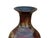 Wood Chinese Brown Lacquer Golden Scenery Decorative Wood Vase Art For Sale - Image 7 of 16