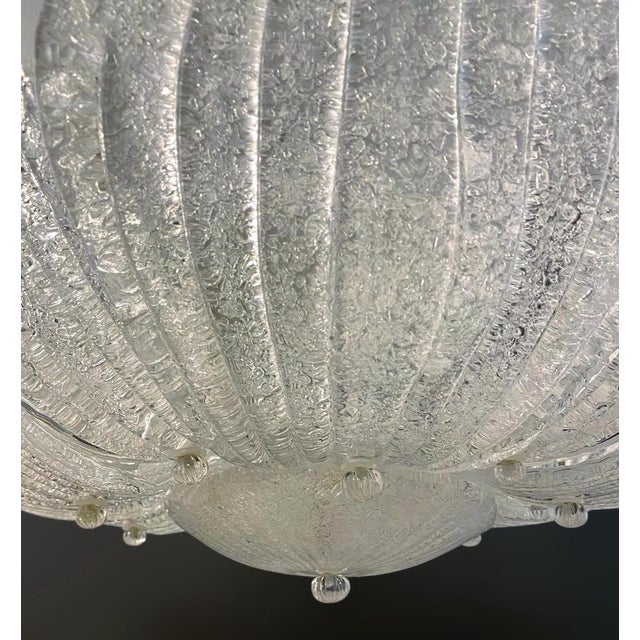 1960s 1960s Clear Graniglia Murano Flush Mount For Sale - Image 5 of 9