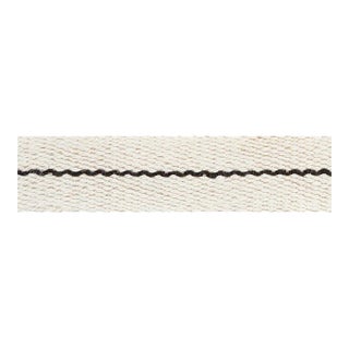 Schumacher Agnes Narrow Tape in White & Black For Sale