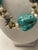 1960s Single Strand Lg Chunky Turquoise Necklace For Sale - Image 4 of 4