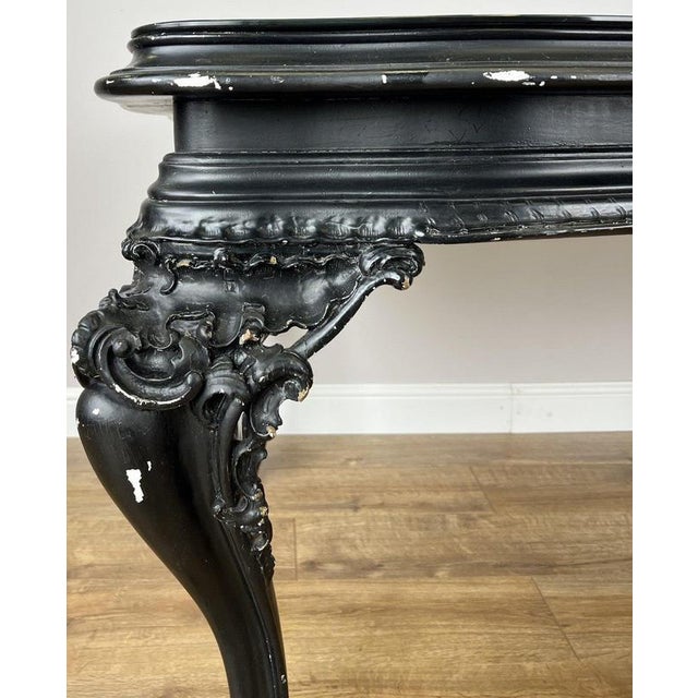 French Style Black Painted Desk For Sale - Image 5 of 15