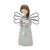 Floral Etched Angel Figurine (Set of 3) For Sale In Chicago - Image 6 of 6