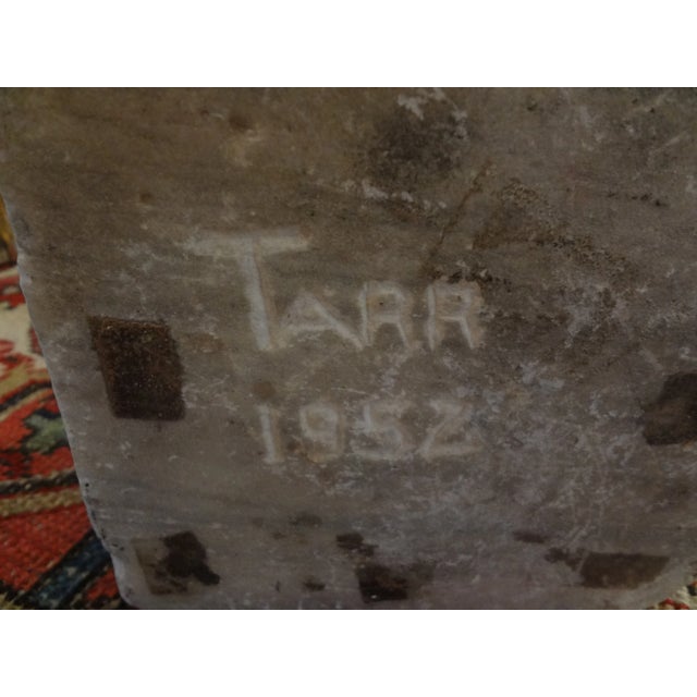 Mid-Century Modern Carrara Marble Bust For Sale - Image 11 of 12