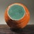 Vintage Hand Coiled Orange Postmodernist Glazed Ceramic Vase, Signed (1973) For Sale In Philadelphia - Image 6 of 11