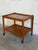 Mid-Century Modern Teak Tile-Top Rolling Bar Cart Danish Mid-Century Modern Tea Trolley 1960s For Sale - Image 3 of 11