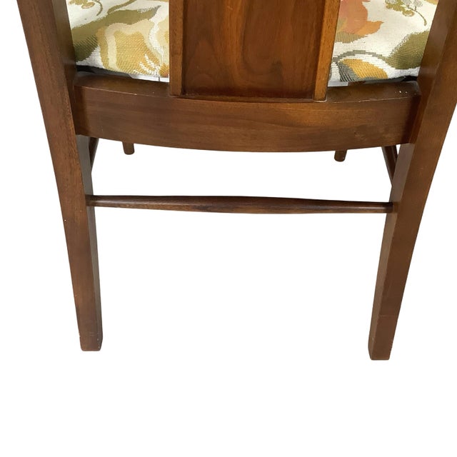 Set of 6 Sculptural Mid-Century Cane-Back Dining Chairs, Walnut For Sale - Image 11 of 18