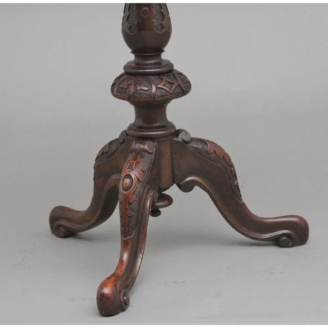 19th Century Walnut Occasional Table, 1870s For Sale - Image 4 of 9