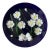 Vintage Ceramic Flower Plate For Sale