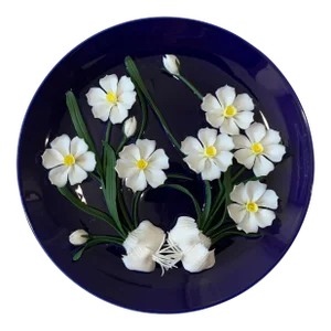 Vintage Ceramic Flower Plate