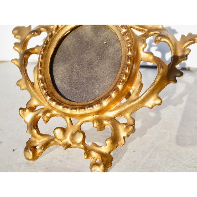 Antique Gilt Wood and Gesso Photo Frame Italian Circa 1900 For Sale - Image 9 of 9