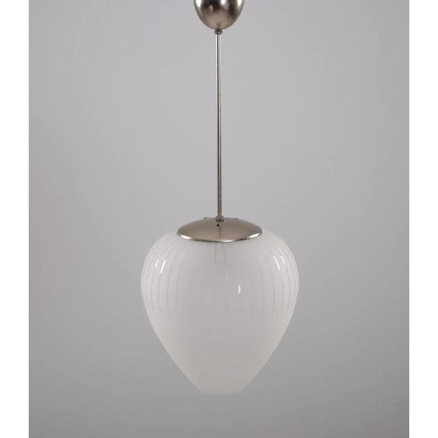 1940s Swedish Glass Ceiling Lamp, 1940s For Sale - Image 5 of 10