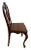French Antique French Accent Chair Hand Carved Back and Legs Solid Mahogany Petite Size For Sale - Image 3 of 9