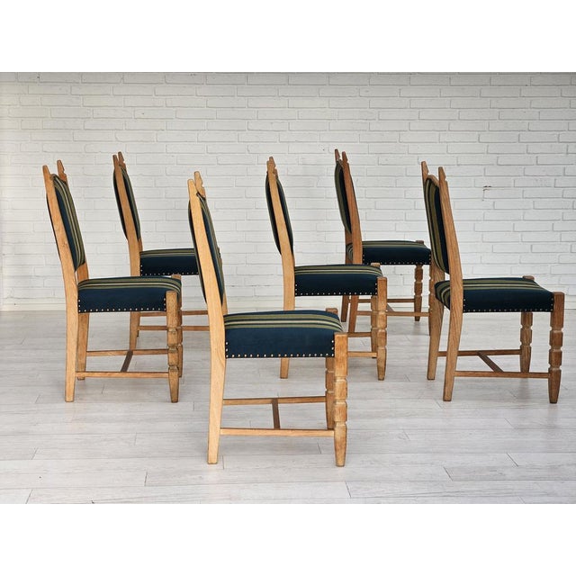 Brown Danish Dining Chairs in Furniture Wool, 1970s, Set of 6 For Sale - Image 8 of 18