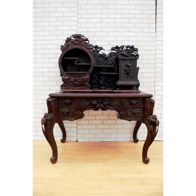 Antique Japanese Carved Writing Desk Chairish