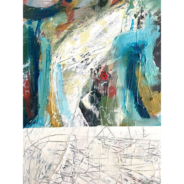 Framed Contemporary Abstract Expressionist Acrylic Painting on Canvas For Sale - Image 4 of 10