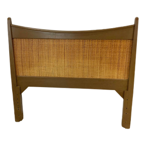 Mid-Century Cane Front Headboard- Twin
