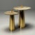 Mid-Century Modern Italian Mid-Century Modern Style, Contemporary, Nesting Side Tables, Brass For Sale - Image 3 of 7