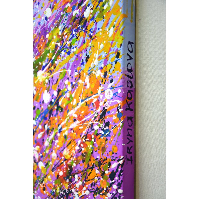 Impressionist Pink Evening. Summer.Modern Original Painting. For Sale - Image 3 of 12