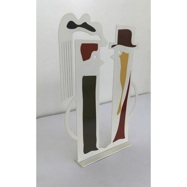 White Painted Metal Sculpture by Riccardo Dalisi, Italy, 1980s For Sale - Image 6 of 18