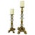 Italian Rococo Style Gilt Metal and Cut Glass Candle Holder, a Pair For Sale - Image 11 of 11