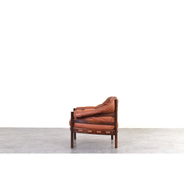 Arne Norell Mid-Century Oak & Leather Armchair by Arne Norell for Coja, 1960s. For Sale - Image 4 of 13